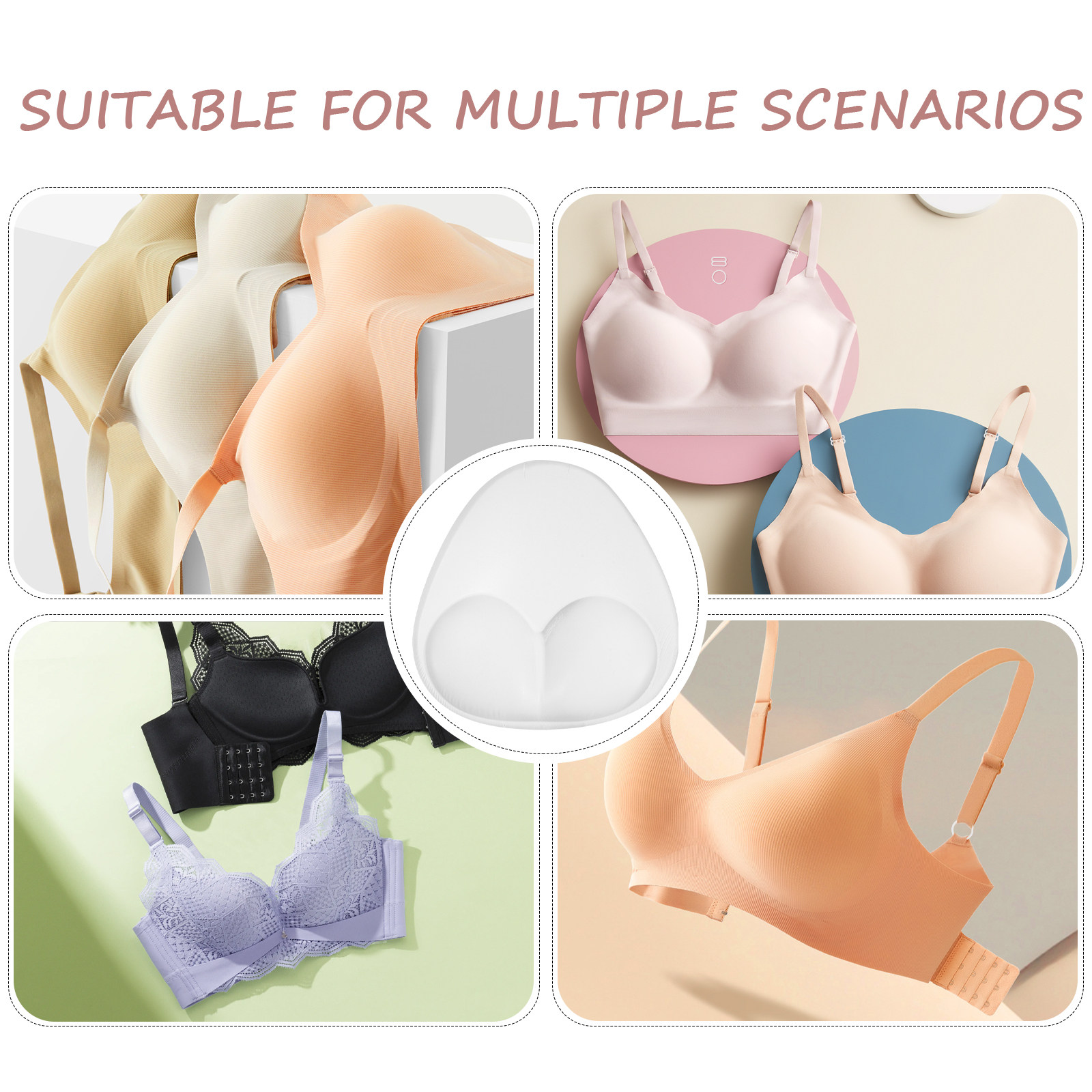 1Pair Invisible Silicone Bra P - Push Up Bra Padded 评论和价格