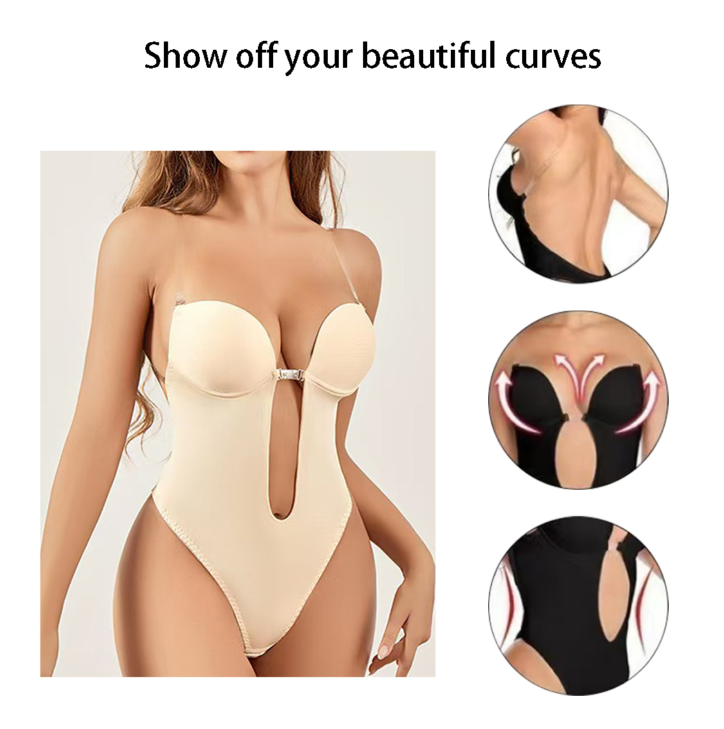 Anti Slip Glue Backless Body S - Shapewear Bodysuit Firm 评论和价格