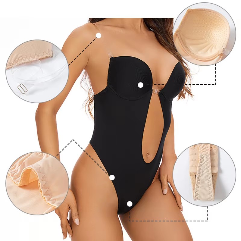 Anti Slip Glue Backless Body S - Shapewear Bodysuit Firm 评论和价格
